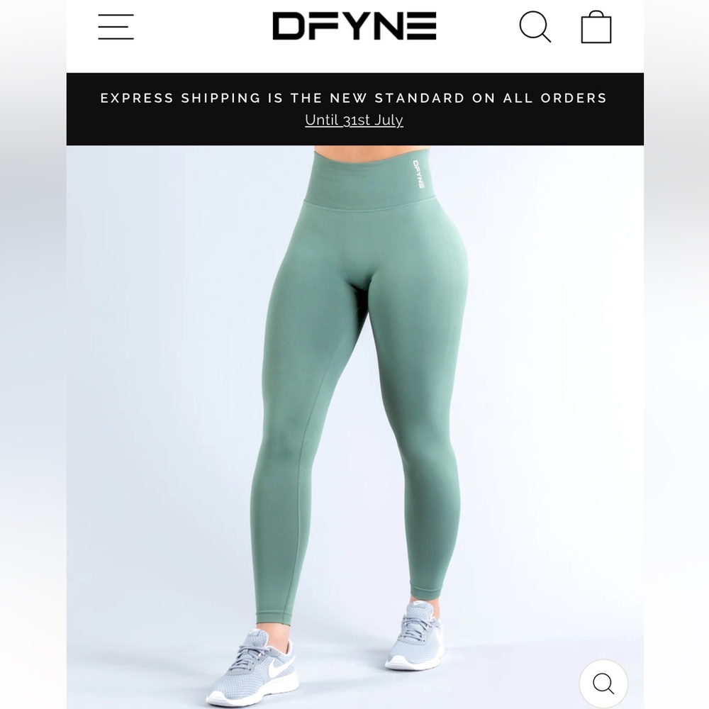 DFYNE dynamic leggings size small in forest green